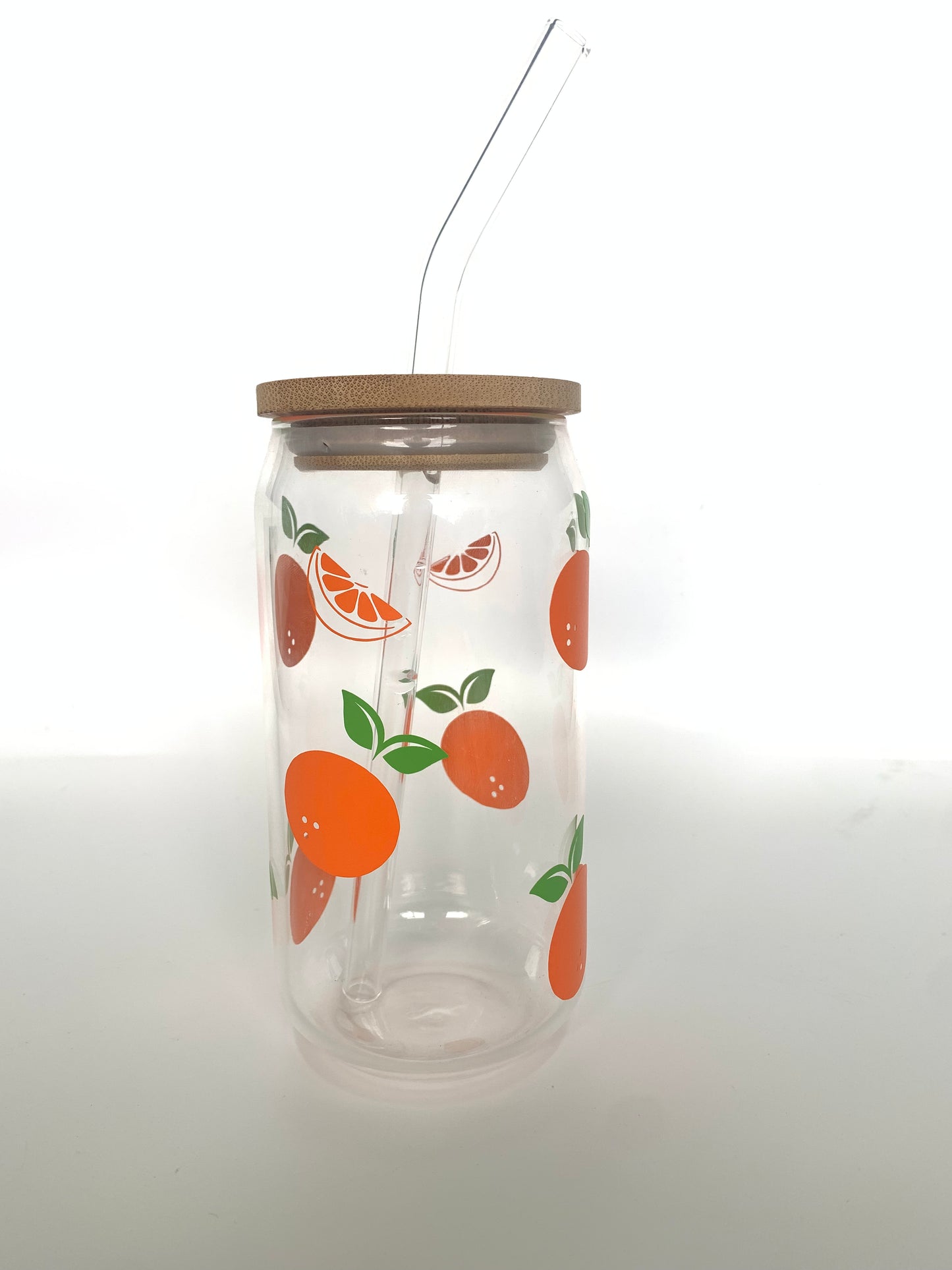 Coffee Cup Oranges w/ Lid and Straw