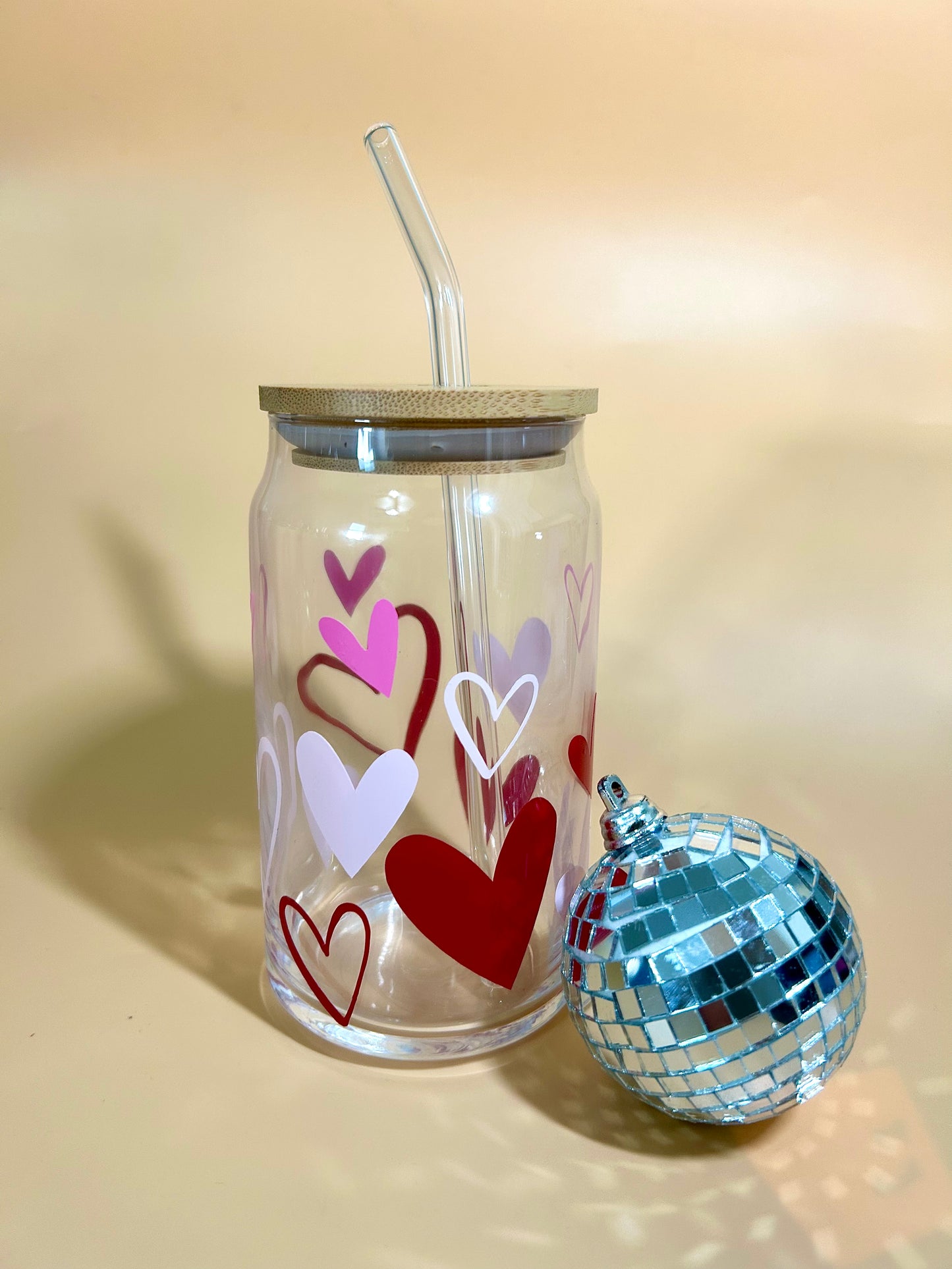 Cup with Pink and Red Hearts