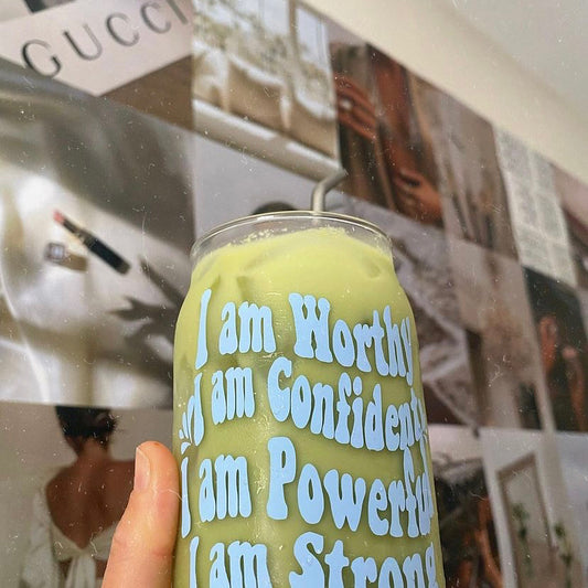 Iced Coffee Cup I am Affirmations